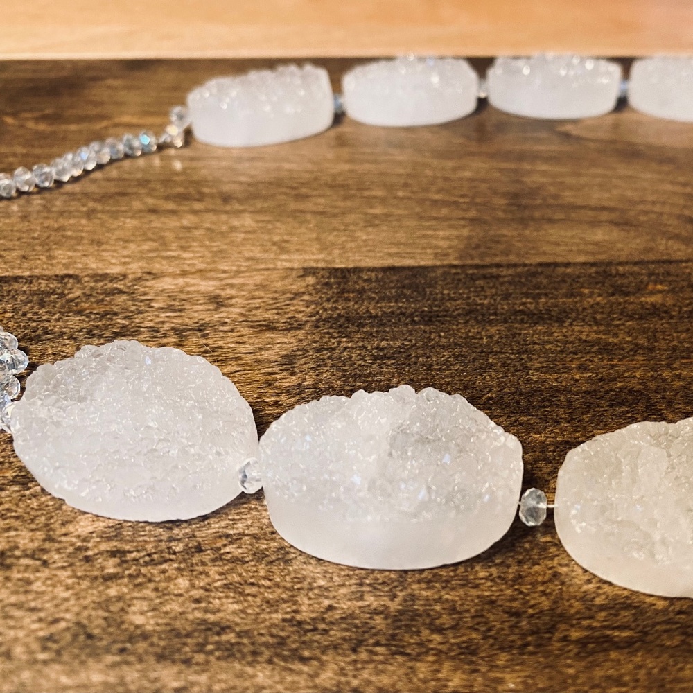 White Druzy Quartz with Small Facets